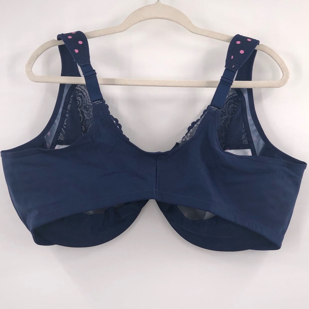 Glamorise Plus Size Full Figure WonderWire Front-Close Bra in Medieval Blue NWOT - Picture 4 of 9